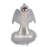 Soffieria De Carlini, Feather Trimmed Angel in White