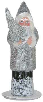 sparkling silver santa celebrate365 thomas glenn christmas ornaments