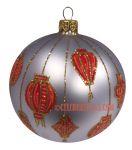Thomas Glenn "Lantern, Red & White" Ball Ornament