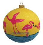 Thomas Glenn Pink Flamingo Ball Ornament