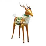 Soffieria De Carlini, Reindeer with Brocade Saddle, Green