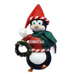 Soffieria De Carlini, Penguin in Glittered Pullover, Red