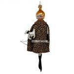 Soffieria De Carlini, Fashion Lady in Leopard Coat with Dog