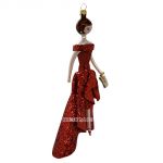 Soffieria De Carlini, Fashion Lady in Red Glitter Dress