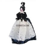 Soffieria De Carlini, Fashion Lady in Frilly Black & White Ball Gown