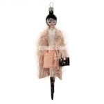 Soffieria De Carlini, Fashion Lady in Apricot Fuzzy Coat