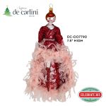 Soffieria De Carlini, Red-Haired Fashionista in Bold Feathery Gown