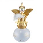 Soffieria De Carlini, Vintage Style Angel on Ball with Dove