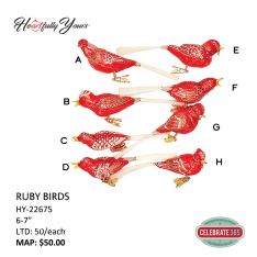 HeARTfully Yours&trade; Ruby Birds, Style H