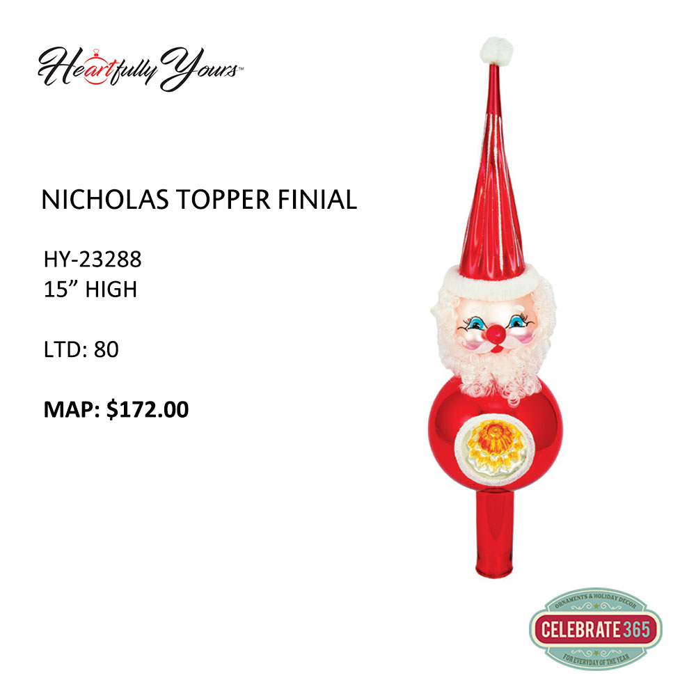 HeARTfully Yours™ Nicholas Topper Finial