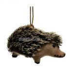 Ino Schaller Flocked Hedgehog Ornament