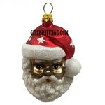 Santa Claus Face Ornament, African American