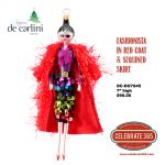 Sofffieria De Carlini, Fashionista in Red Coat & Sequined Skirt