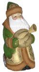 Green Russian Santa with Bag