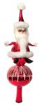 Soffieria De Carlini, Santa on Ball Finial, Red