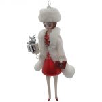 Soffieria De Carlini, Lady in Red Dress, White Fur & Gifts