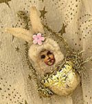 Bunny in Golden Egg Ornament
