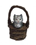 Eric Cortina Kitten in Wicker Basket Ornament
