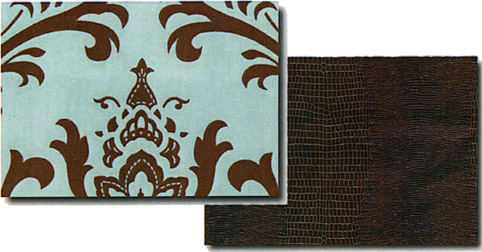 Blue Damask/Cordovan