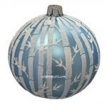 Thomas Glenn Bamboo Ball Ornament, Blue & White