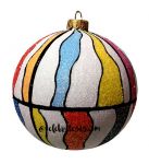 Thomas Glenn Funky Beach Ball Glittered Ornament