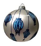 Thomas Glenn "Lantern, Blue & White" Ball Ornament