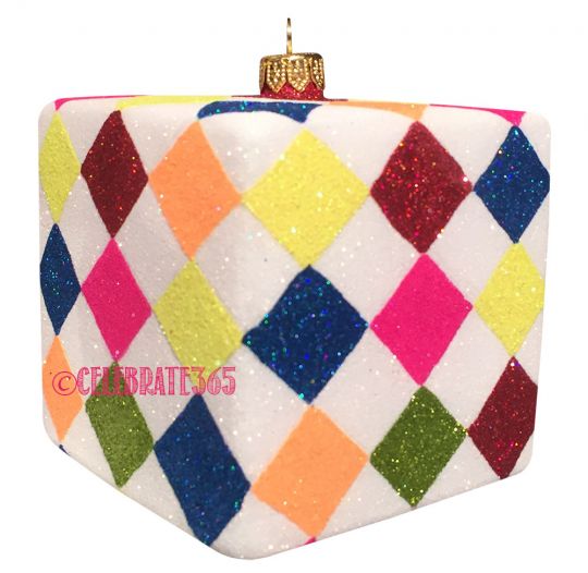 Thomas Glenn Cube Ornament, Diamonds