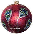 Thomas Glenn Peacock Feathers Ball, Red
