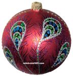 Thomas Glenn Peacock Feathers Ball, Red