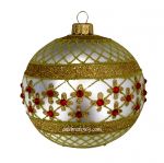 Thomas Glenn Coronation Ball Ornament, White