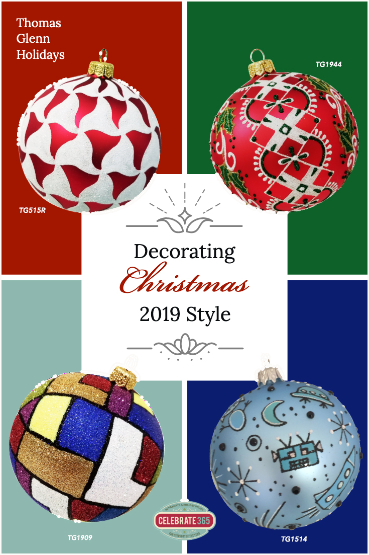 Four Ball Ornaments from Thomas Glenn Holidays for Sale from Celebrate365.com